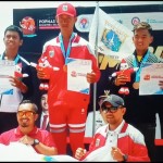Atlet DKI Jakarta peraih medali emas dayung Popnas 2023 di Palembang, Rabu (30/8) (ANTARA/Yudi Abdullah/23)-1693387316