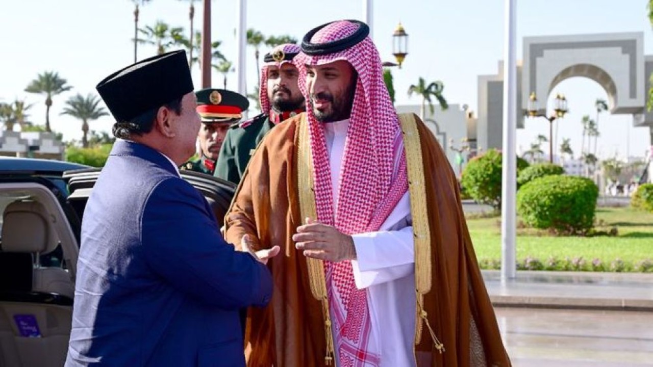 Presiden Prabowo Subianto bertemu Putra Mahkota Mohammed bin Salman. (Foto: Istimewa)