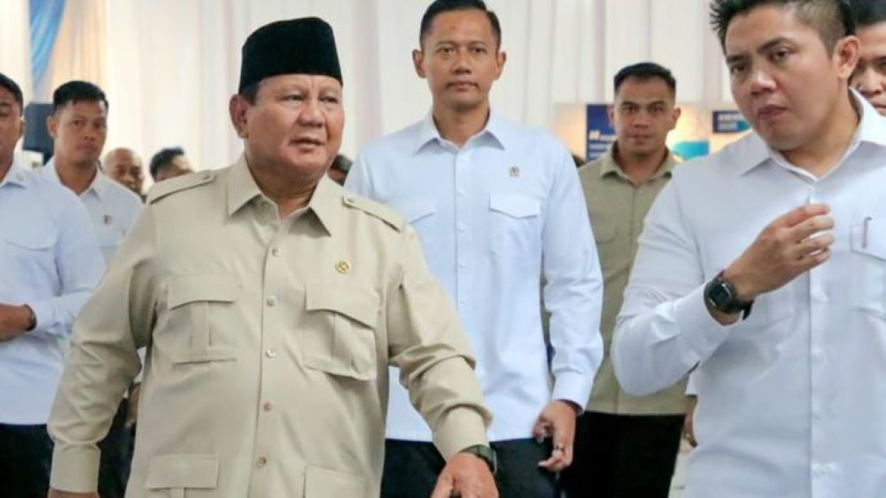 AHY ikut dampingi Prabowo di Balikpapan (kemenkoinfra)