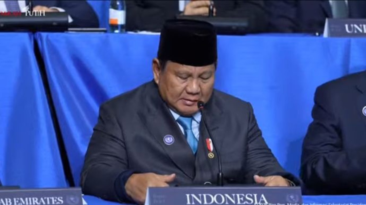 Prabowo Subianto dalam pertemuan Board of Peace (Istimewa)