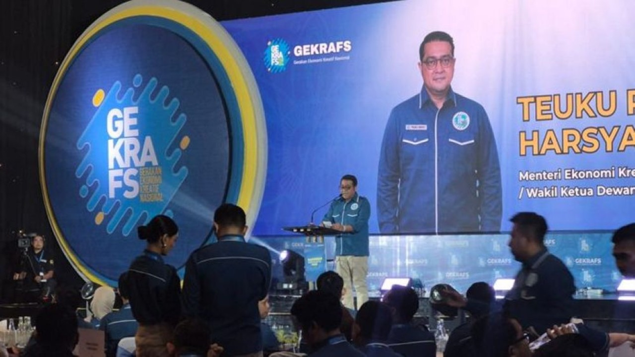 Menteri Ekonomi Kreatif (Menkraf) Teuku Riefky Harsya sebut pemerintah tengah menyiapkan Perpres tentang Rencana Induk Ekonomi Kreatif yang akan menjadi panduan pengembangan sektor ekonomi kreatif untuk dua dekade ke depan. (Foto: Ntvnews.id/Muslimin Trisyuliono)