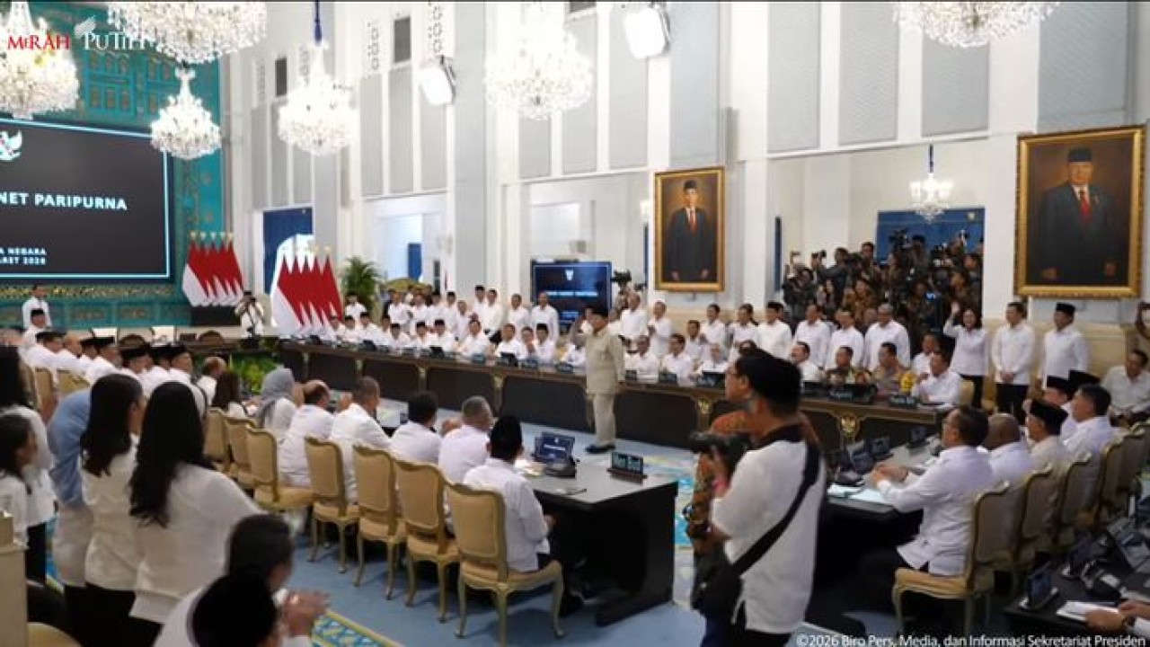 Prabowo Subianto Pimpin Sidang Kabinet Paripurna di Istana Negara, Jumat, 13 Maret 2026 (NTVnews)