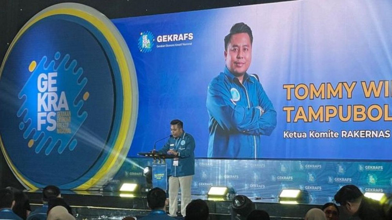 Ketua Komite Rakernas Gekrafs 2026, Tommy William Tampubolon (Foto: Ntvnews.id/Muslimin Trisyuliono)