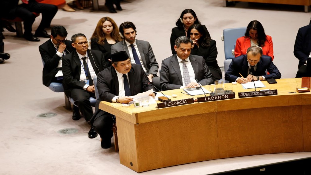 Indonesia mengikuti rapat darurat Dewan Keamanan (DK) PBB di New York, Selasa (31/3) waktu setempat.