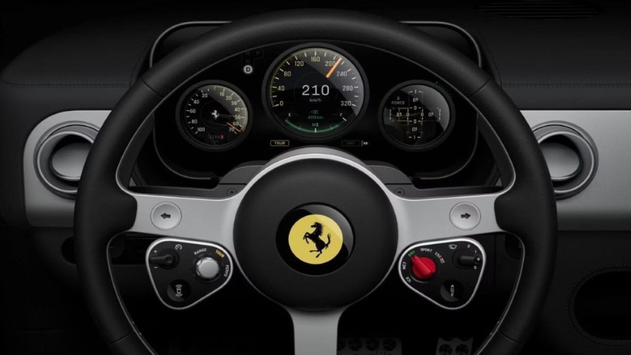 Ilustrasi. Kemudi mobil listrik Ferrari Luce. (Foto: Istimewa via Carscoops)