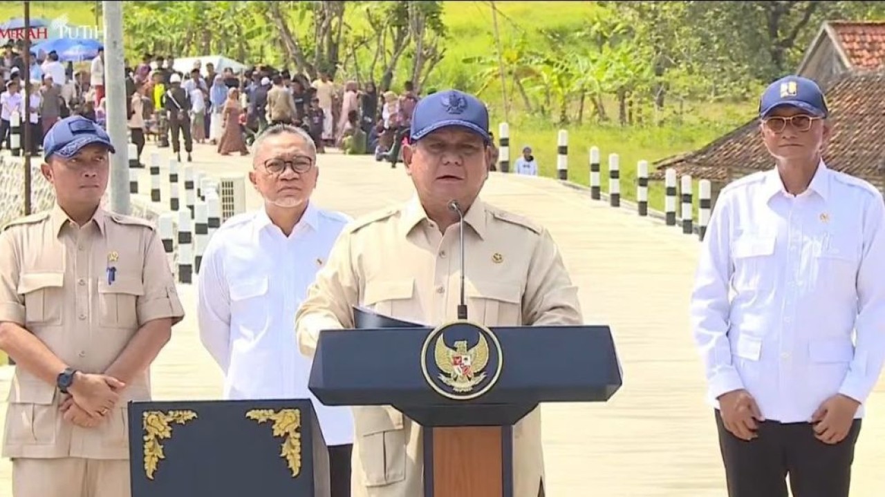 Presiden Prabowo Subianto meresmikan ruas jalan dari pelaksanaan Instruksi Presiden Jalan Daerah (IJD) pada Selasa, 23 Juni 2026. (Foto: Istimewa)