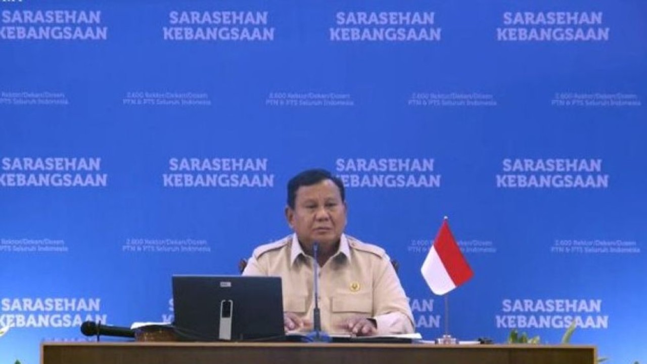 Presiden Prabowo Subianto saat menutup Sarasehan Kebangsaan Konvensi Sains, Teknologi, dan Industri 2026 di Jakarta, Minggu, 28 Juni 2026. (Foto: Istimewa)