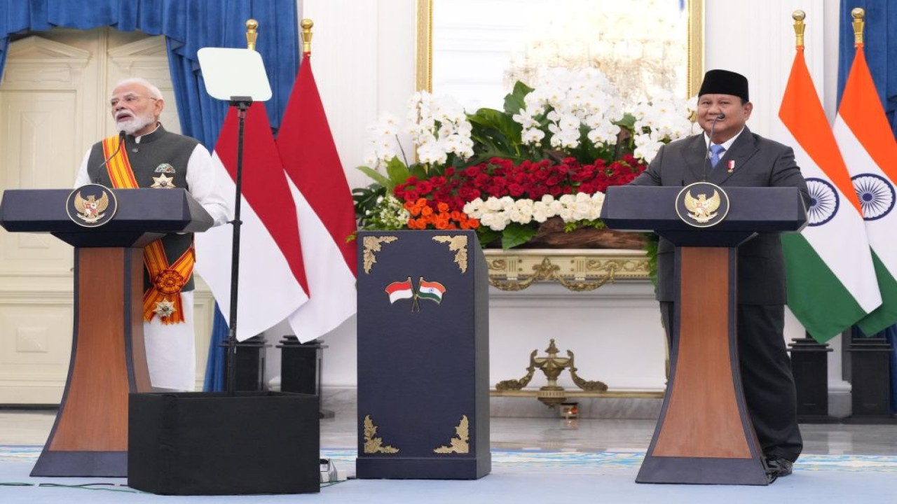 Presiden Prabowo Subianto dan Perdana Menteri (PM) India Narendra Modi. (Foto: Dok/Istimewa/Bakom RI)