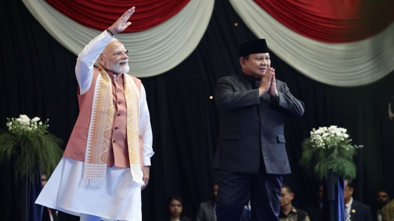 Presiden Prabowo Subianto di acara makan malam bersama Perdana Menteri (PM) India Narendra Modi, di Jakarta, Selasa (7/7/2026). (Foto: Dok/Istimewa/Bakom RI)