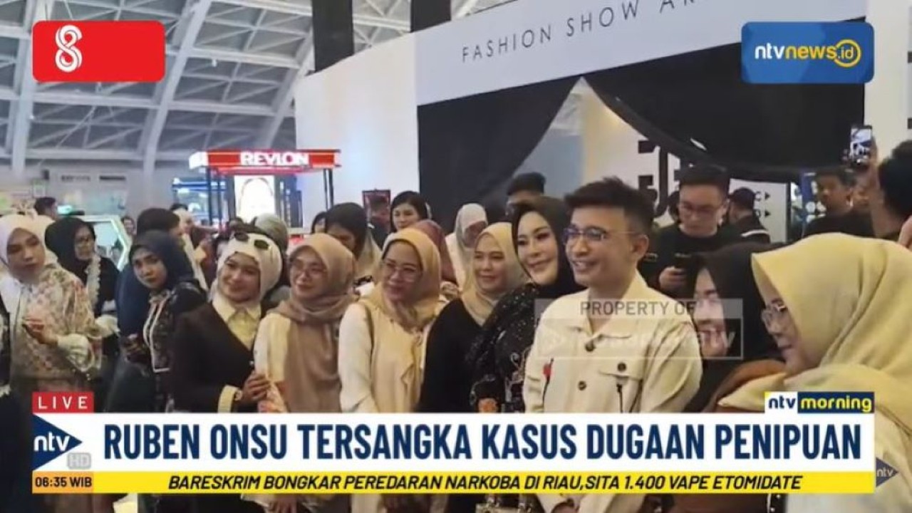 Ruben Onsu jadi tersangka kasus dugaan penipuan dan penggelapan investasi. (Tangkapan layar Youtube Nusantara TV: @NusantaraTVOfficial)