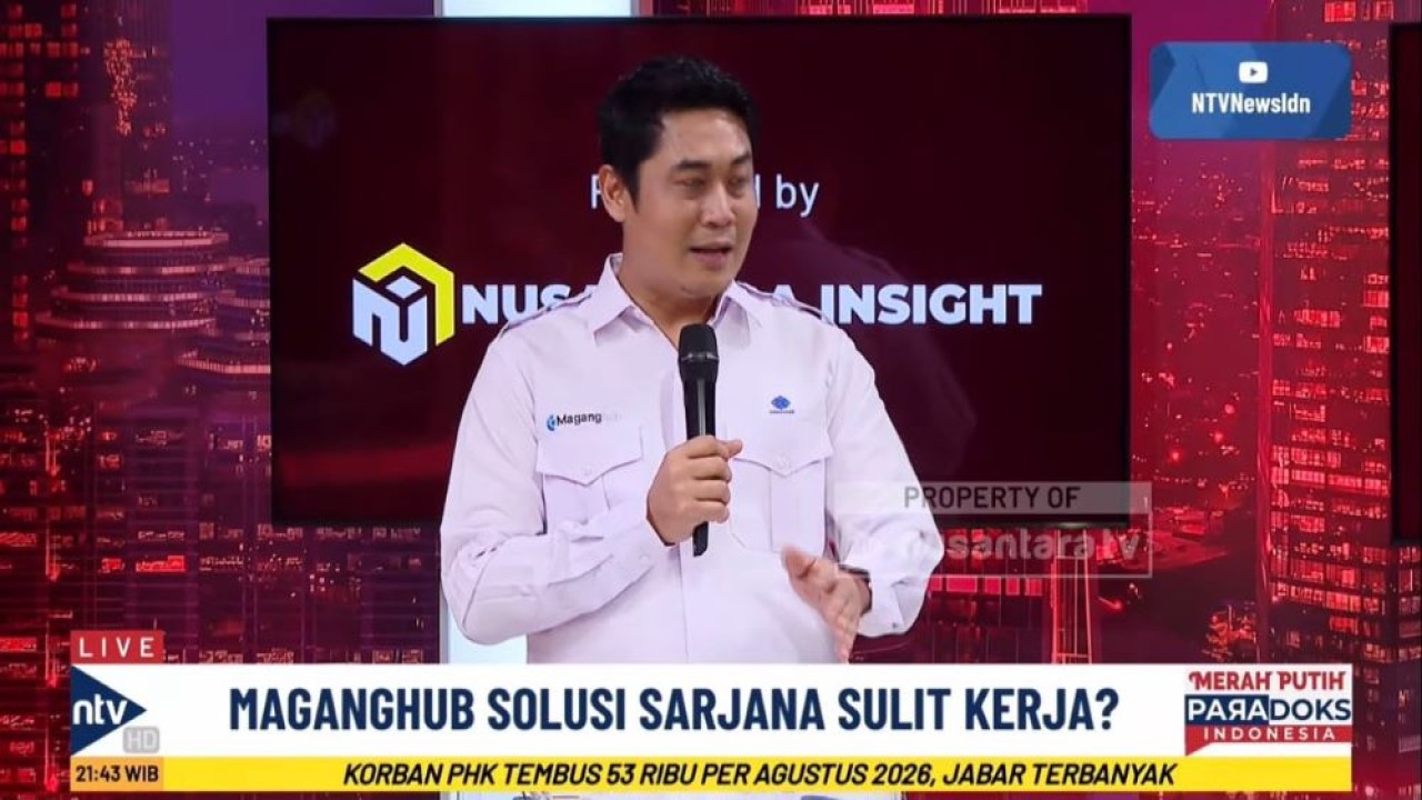 Direktur Bina Lavogan Kemnaker Surya Lukita Marwan dalam program Merah Putih di Nusantara TV