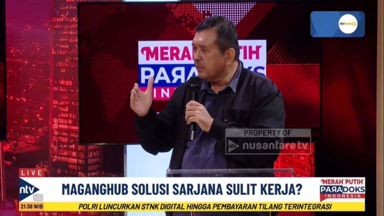 Pengamat Ketenagakerjaan Timboel Siregar dalam program Merah Putih di Nusantara TV