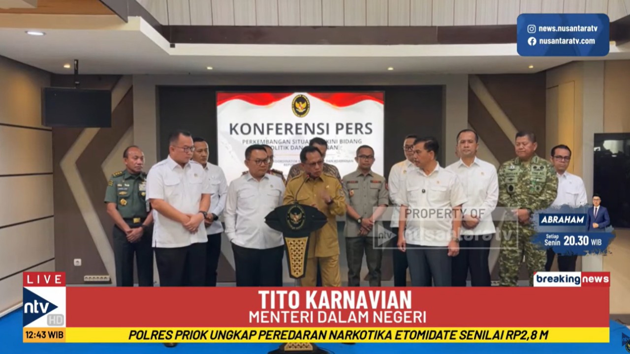 Menteri Dalam Negeri Tito Karnavian respons soal keluhan negara tetangga terkait penanganan karhutla di Indonesia
