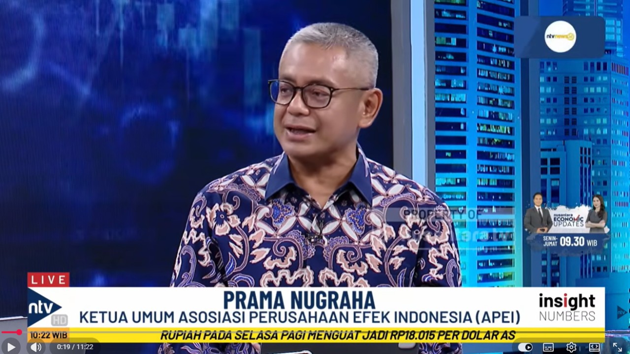 Ketua Umum Asosiasi Perusahaan Efek Indonesia (APEI) Prama Nugraha